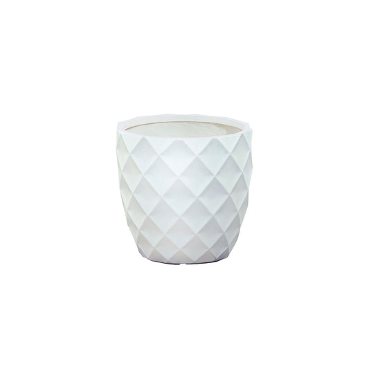 Fiber Clay Pot Pure White Medium 31x31x30cm