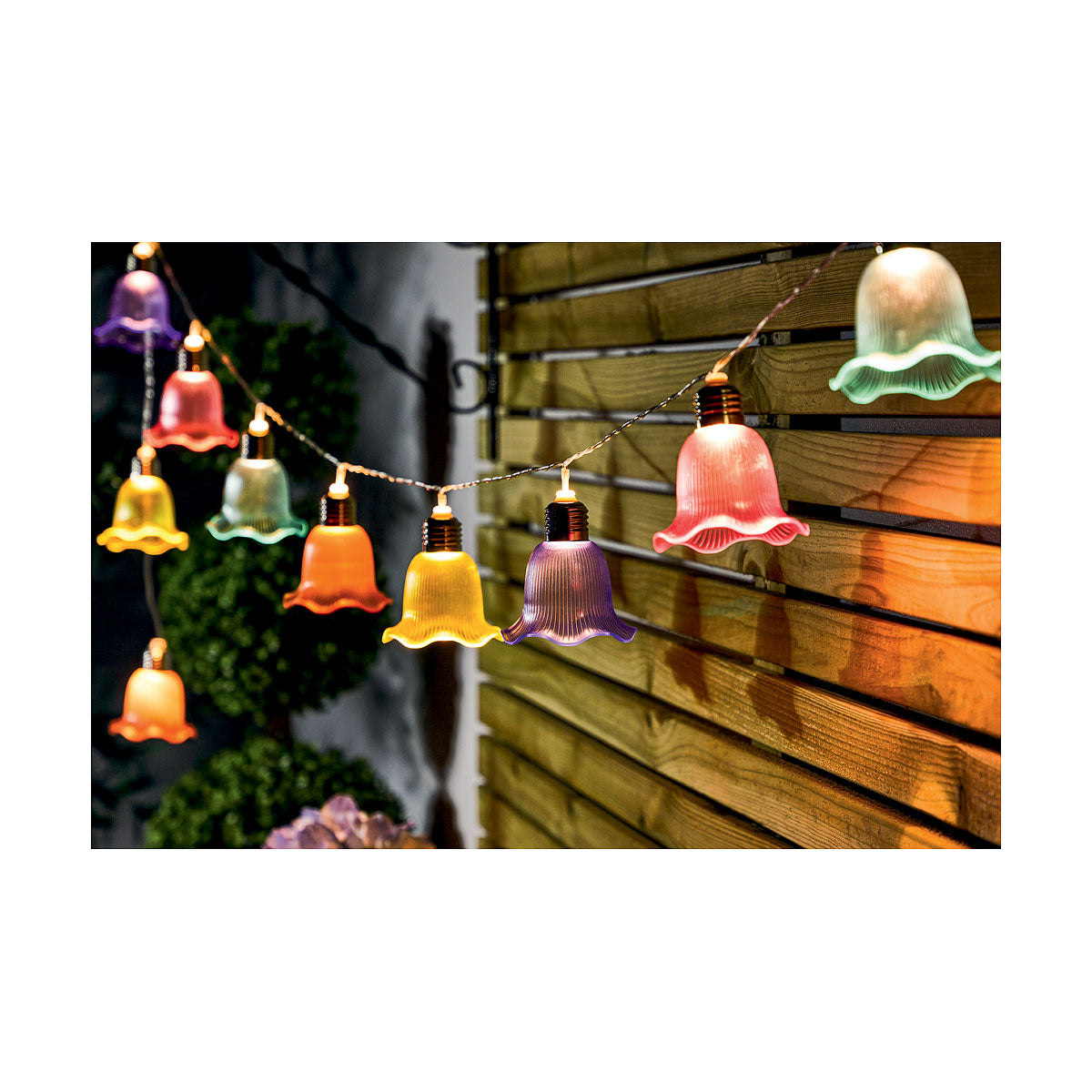 Solar String Lights Floral 10pk