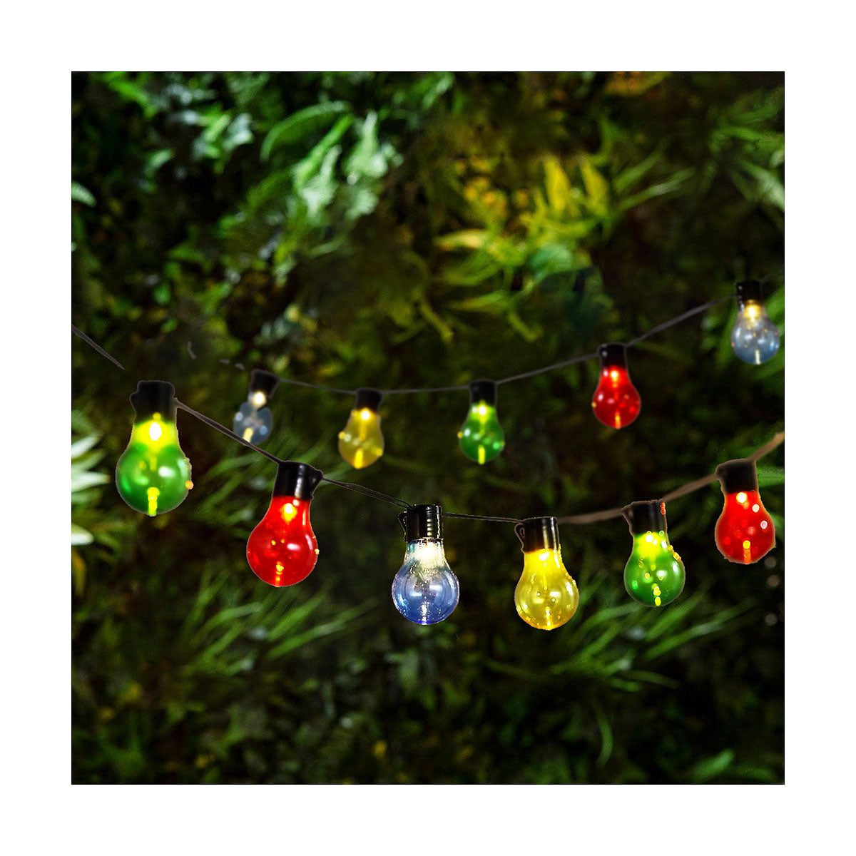 Solar Festoon Light Multicolour 20pk