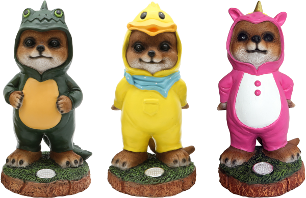 Solar Baby Meerkat Garden Ornament