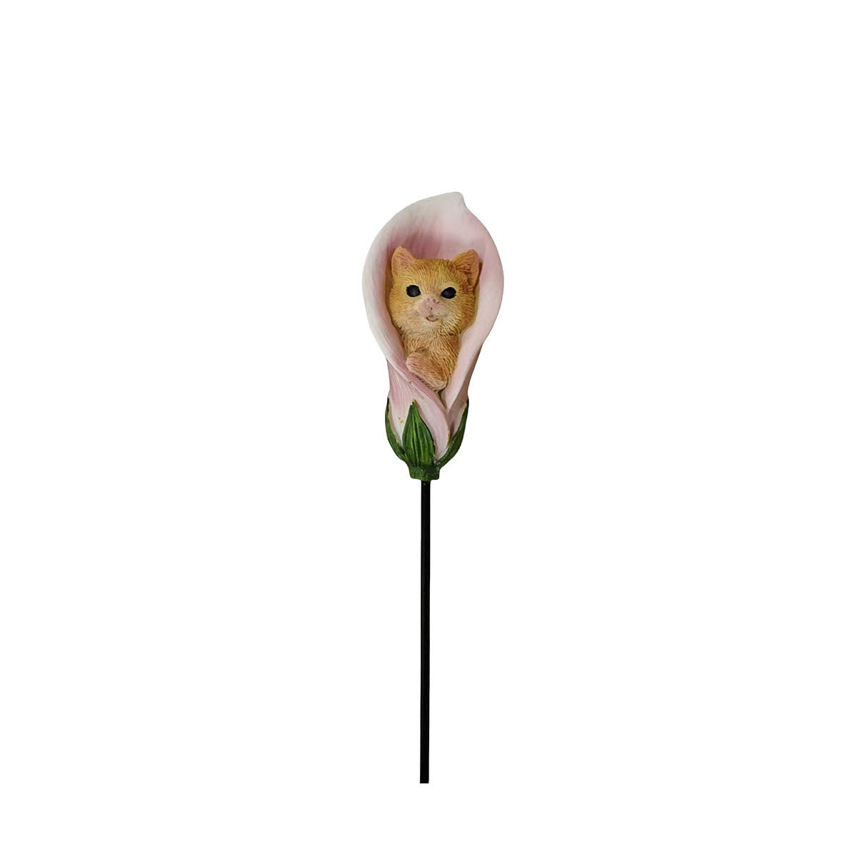 Garden Stake Animal In Flower Assorted