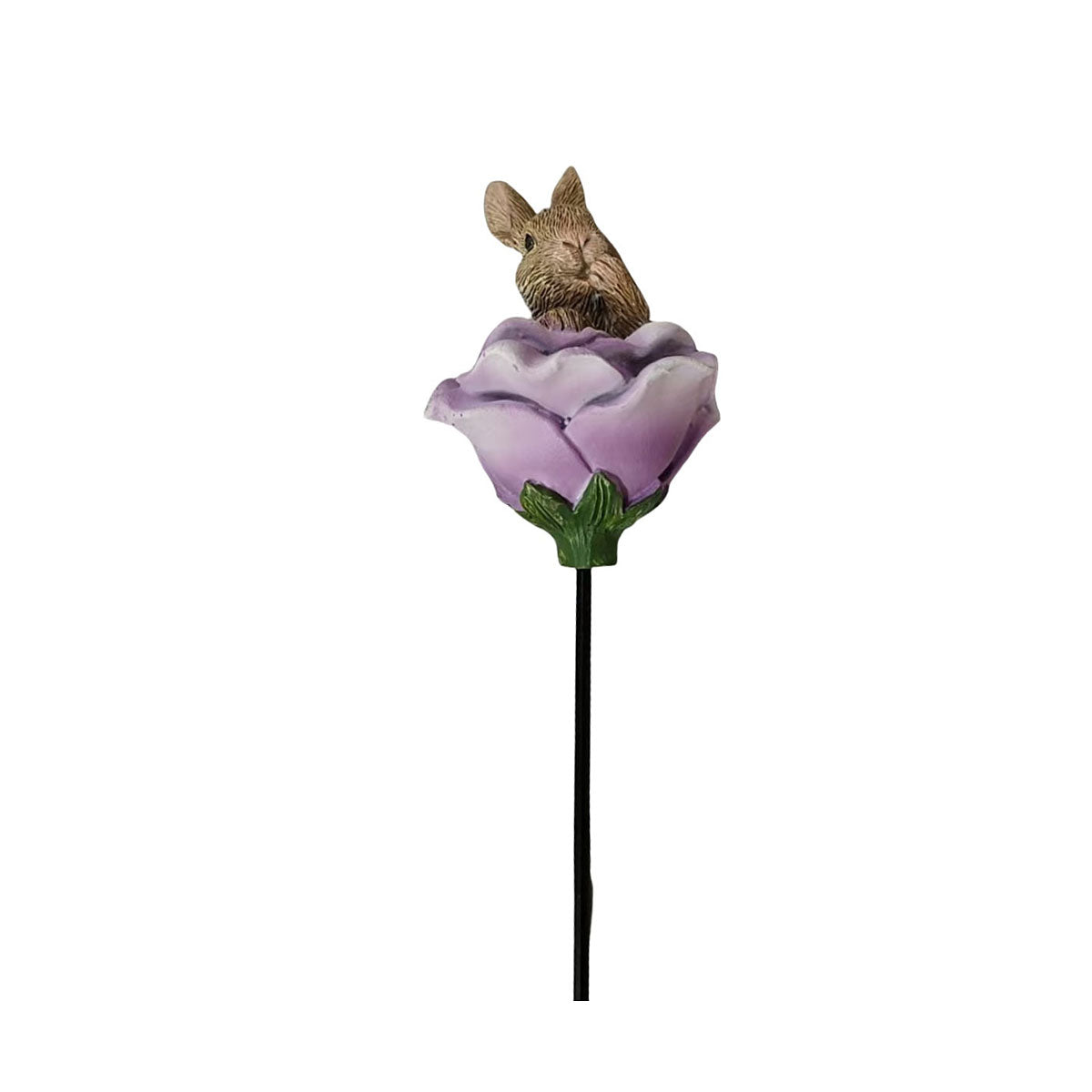 Garden Stake Animal In Flower Assorted