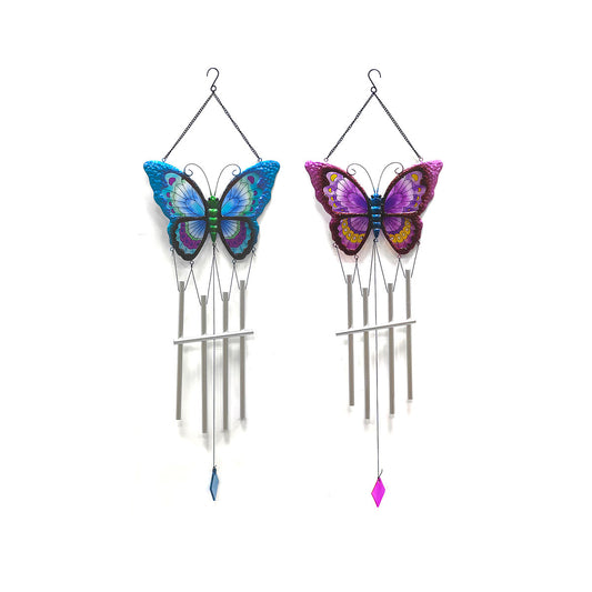 Butterfly Glass/Metal Windchimes