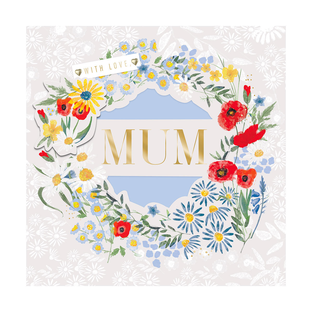 Mother's Day Card Floral Wreath