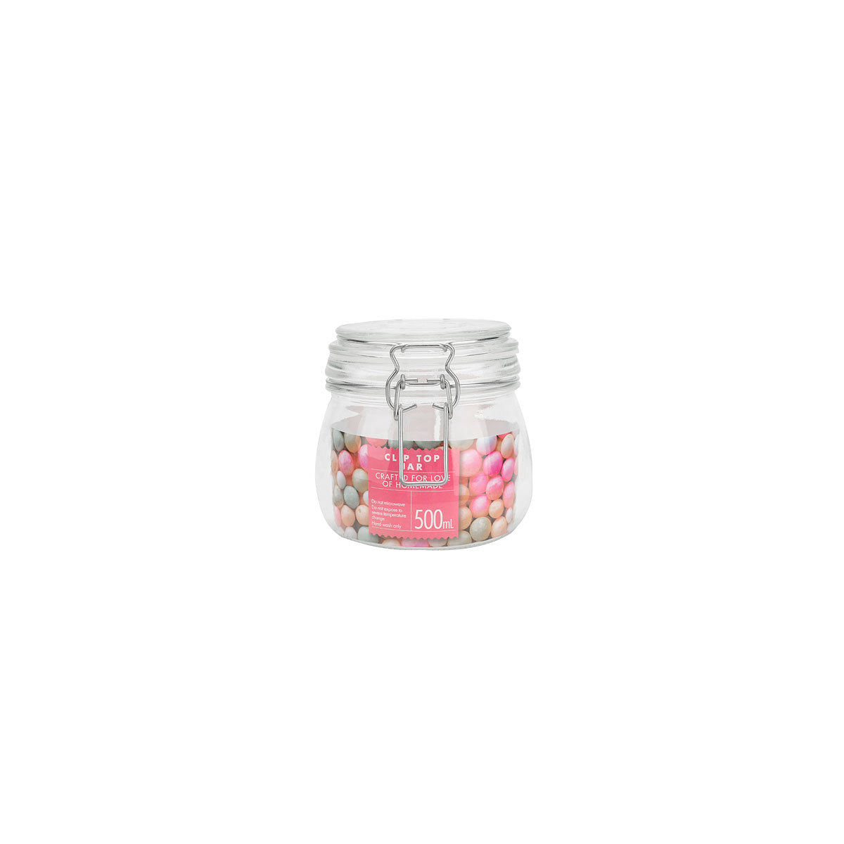 Round Clip Top Jar 500mL