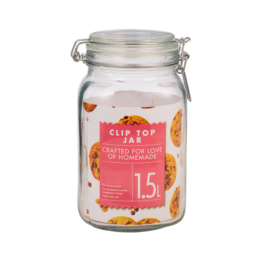 Square Clip Top Jar 1.5L
