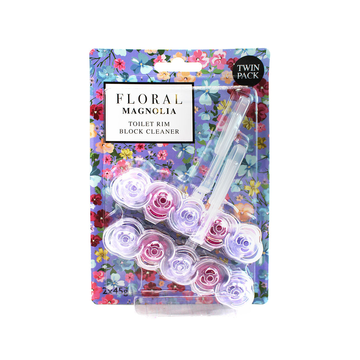 Floral Toilet Rim Block Cleaner Magnolia 2pk