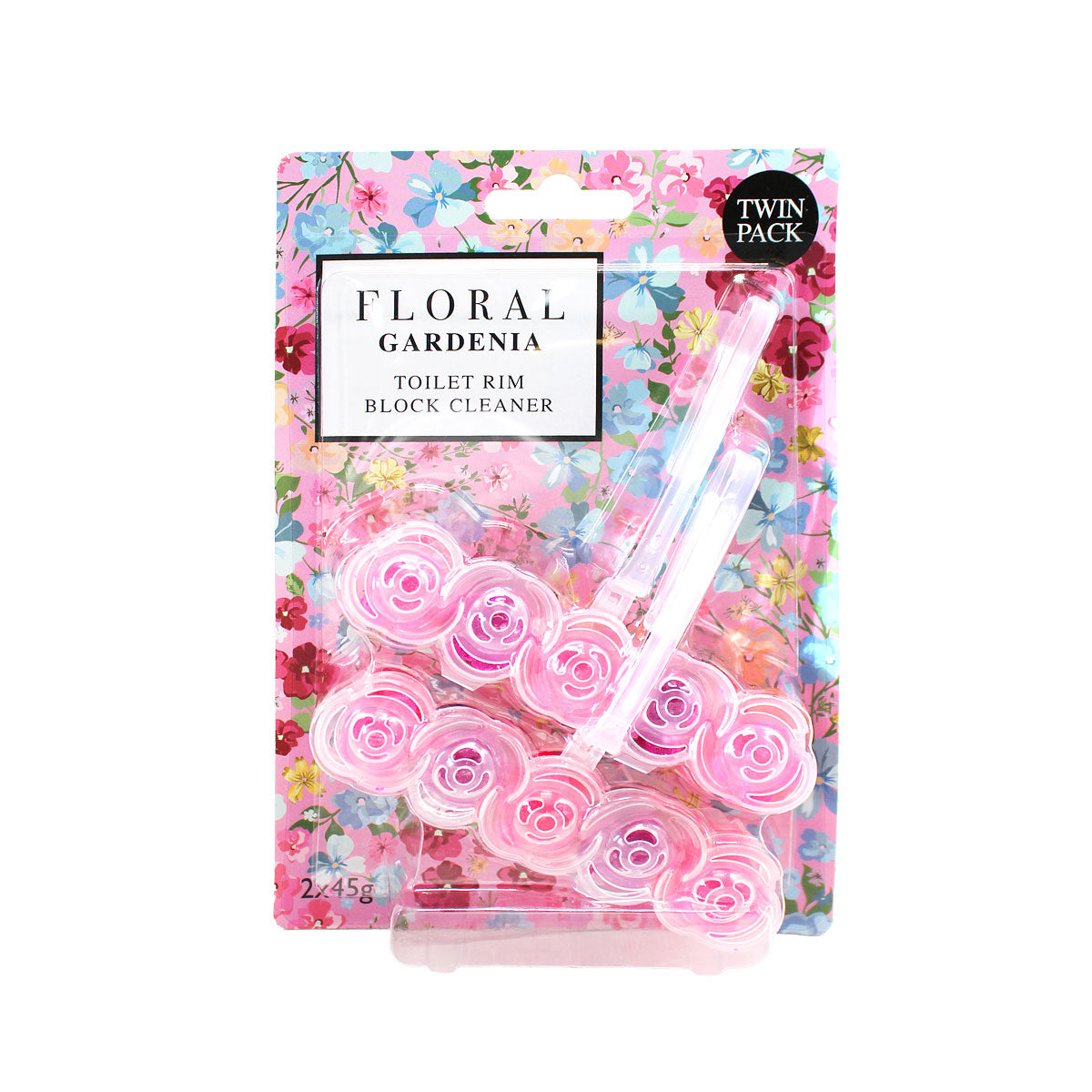 Floral Toilet Rim Block Cleaner Gardenia 2pk