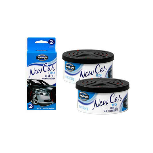AutoBright Mini Gel Air Freshener New Car 2pk