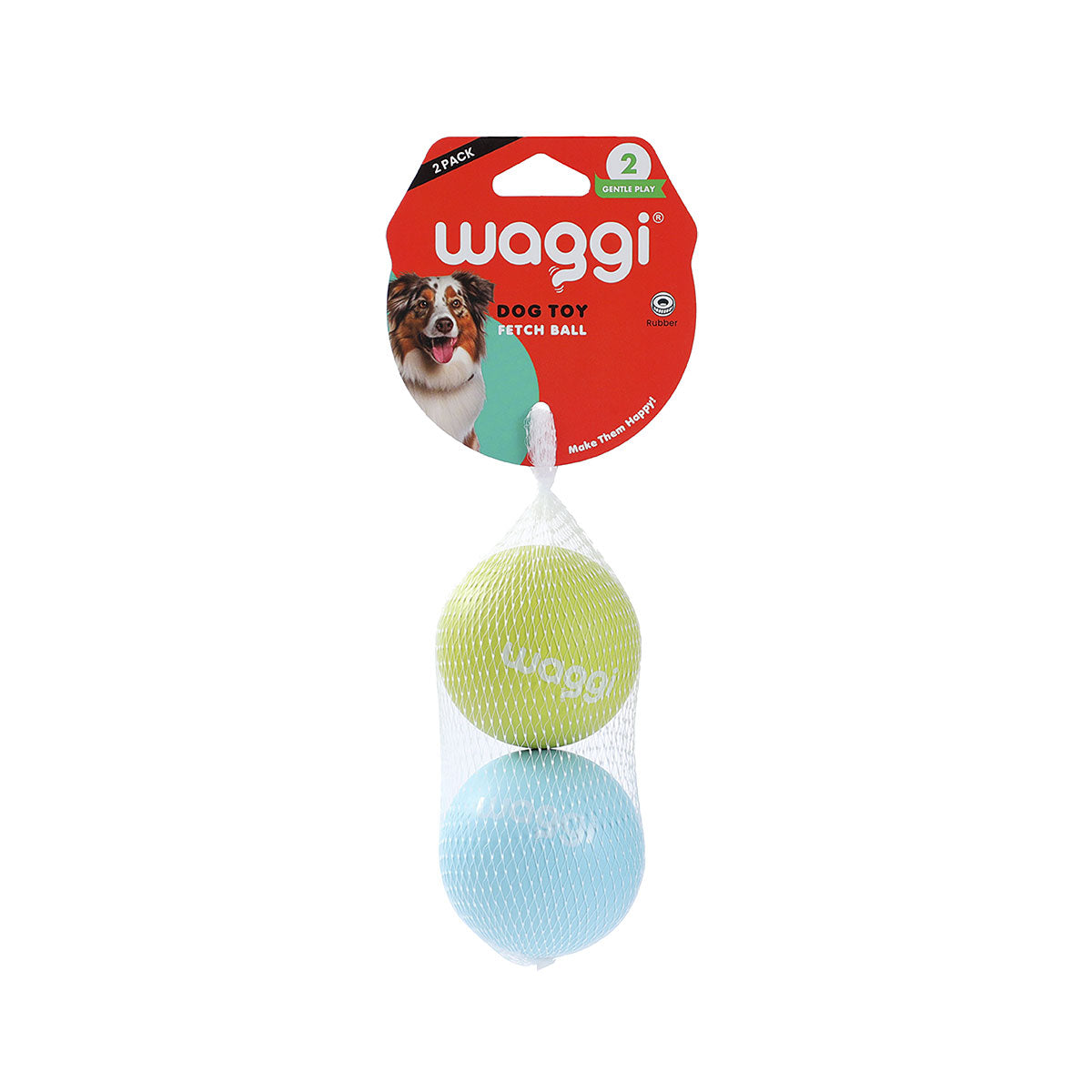 Waggi Fetch Ball 2pk           