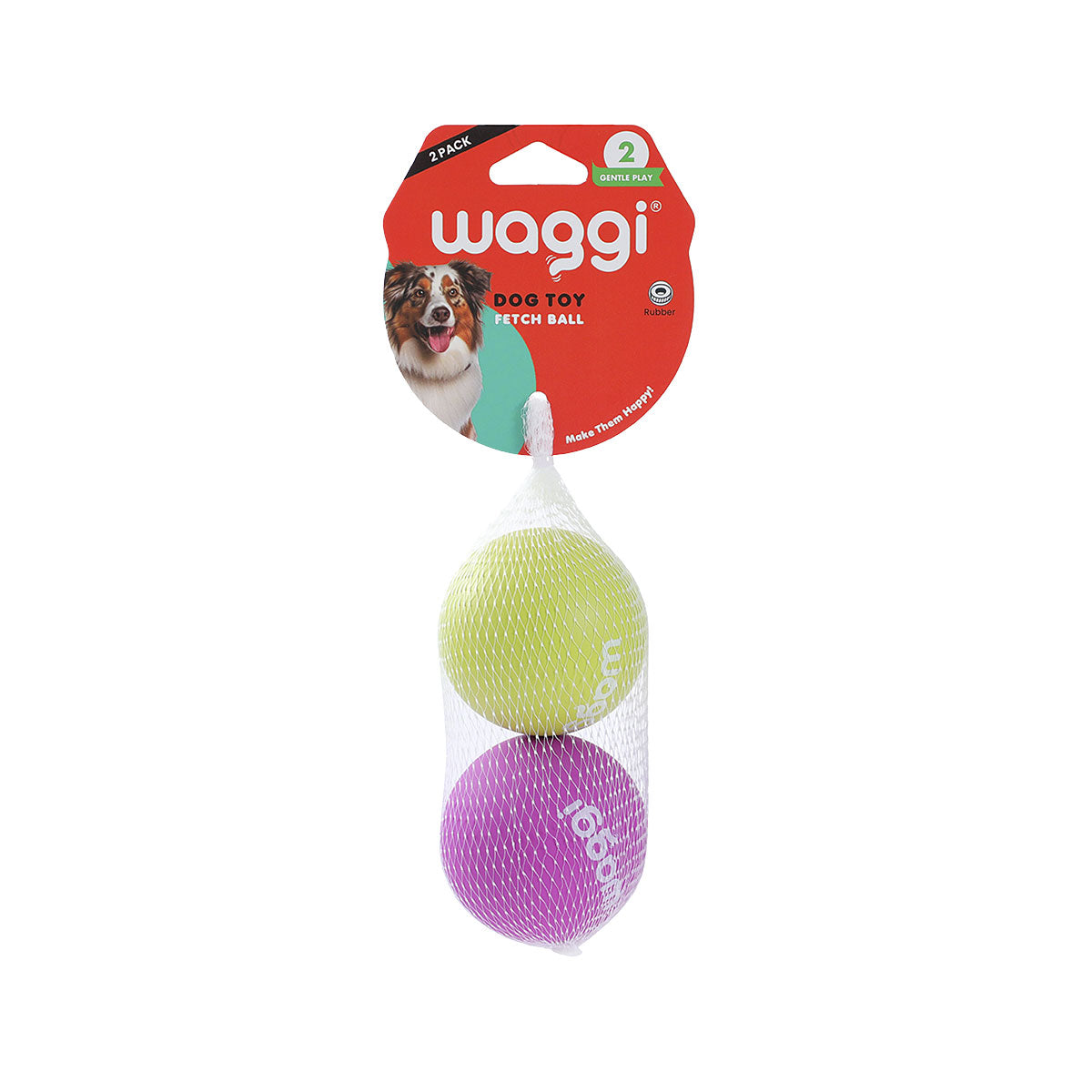 Waggi Fetch Ball 2pk           