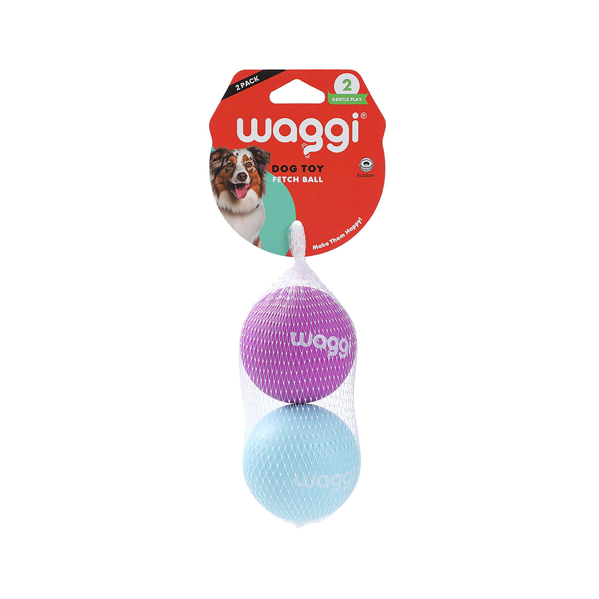 Waggi Fetch Ball 2pk           