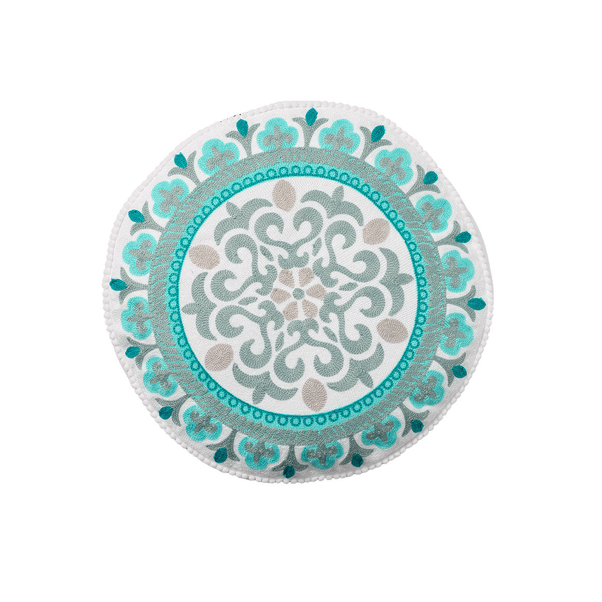 Round Cushion Mosaic Blue/Aqua