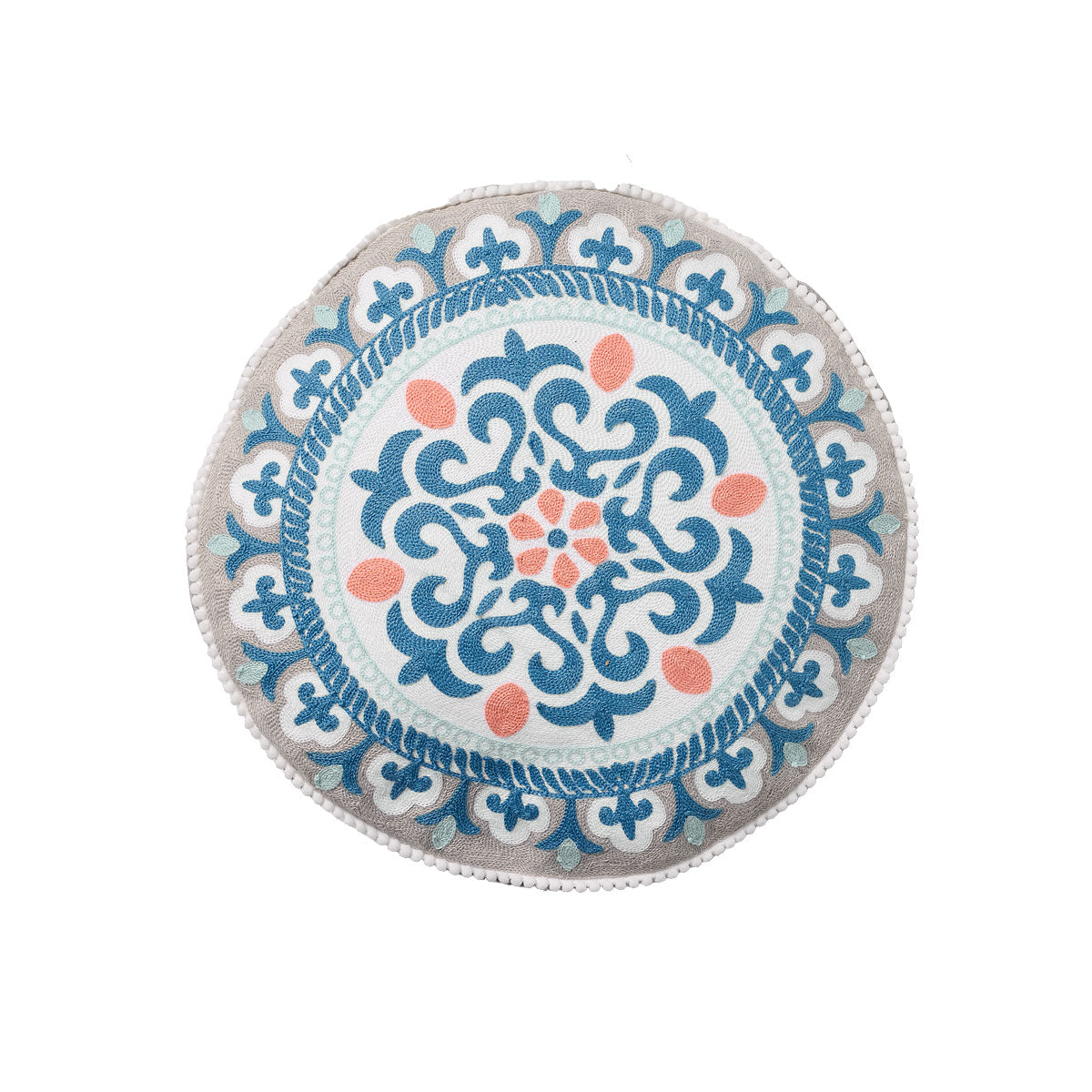Round Cushion Mosaic Blue/Aqua
