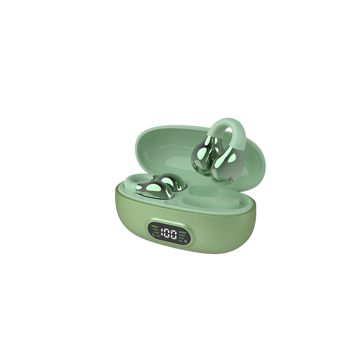 Earbuds Over-Ear With Clip Metallic Mint