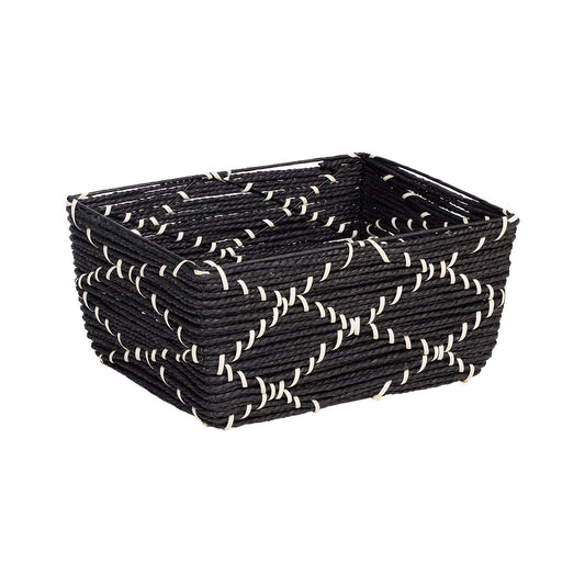 Paper/PP Diamond Weave Basket