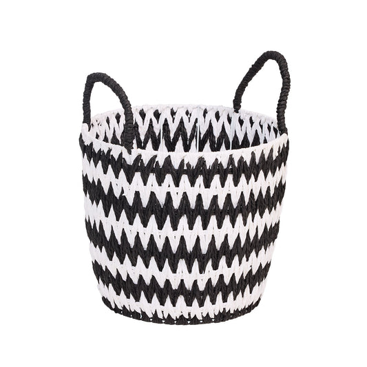 Striped Round PP Basket Large