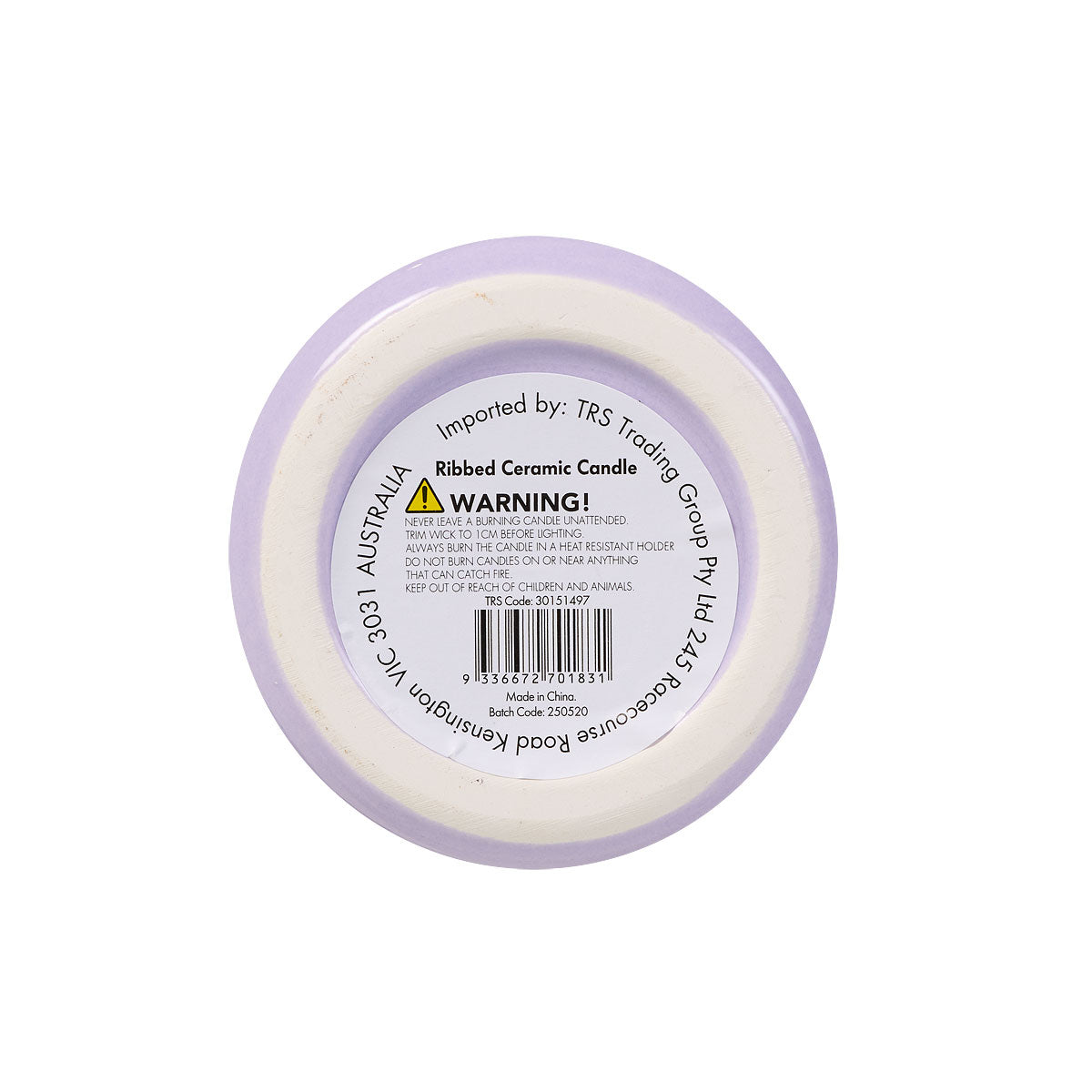 Ribbed Ceramic Candle Assorted