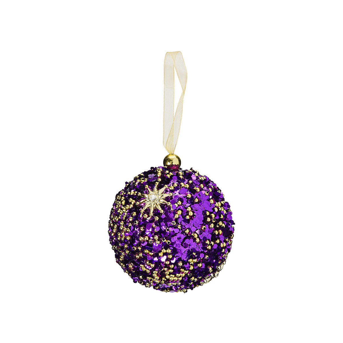 Christmas Bauble Glittered With Star