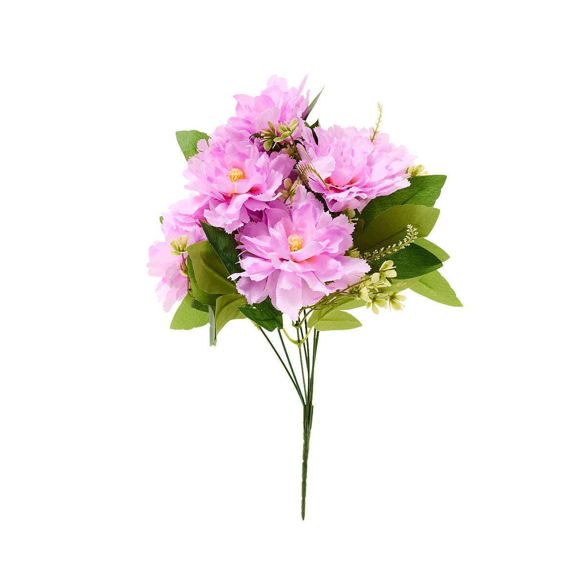 Faux Bunch Ruffle Peonies Lavender/Orange