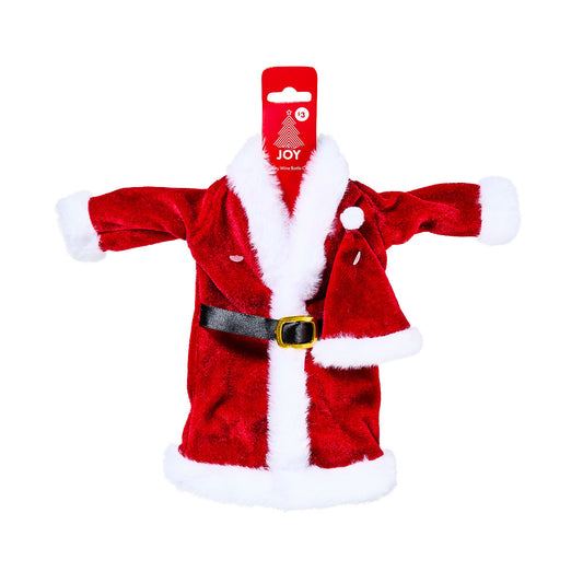 Christmas Wine Bottle Santa Suit Cover