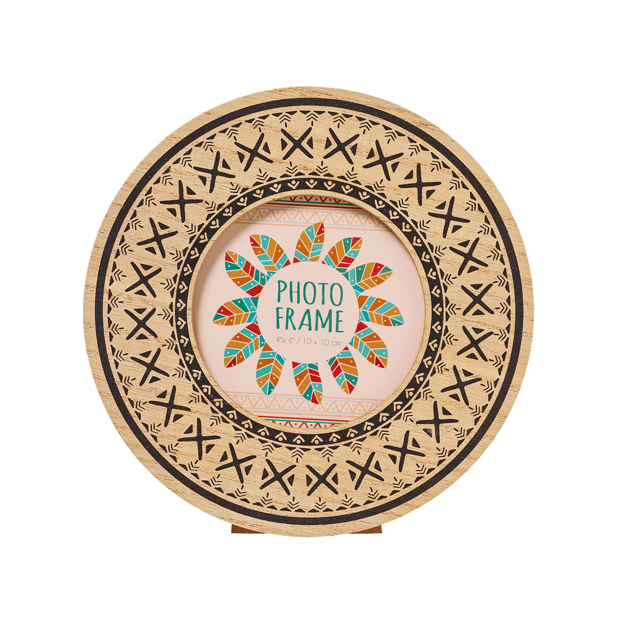 Round Tribal Photo Frame