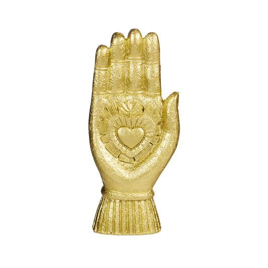 Gold Hand Heart Ornament