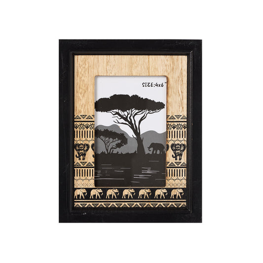 Tribe Photo Frame Black/White 4"x6"