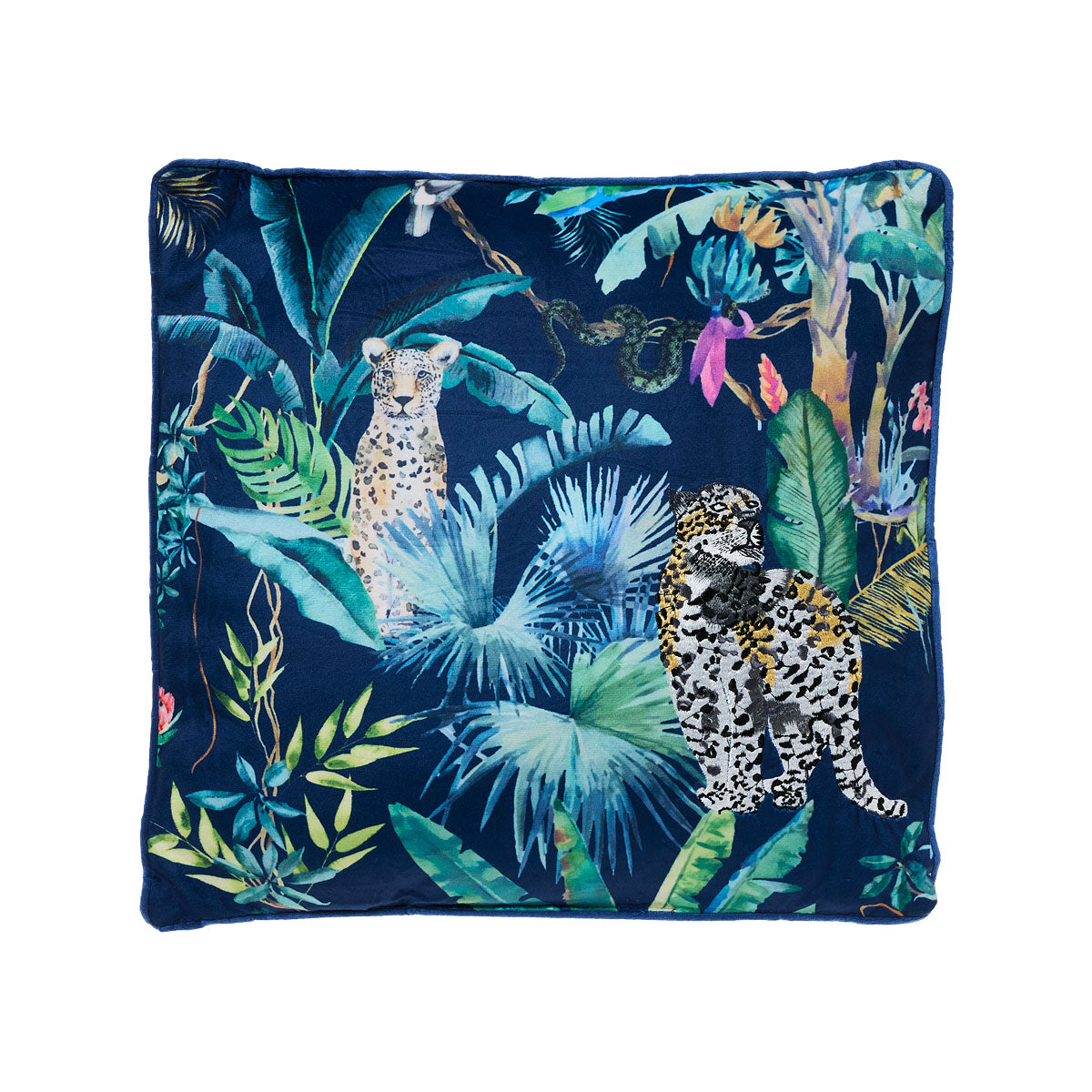 Leopard/Palm Jungle Cushion