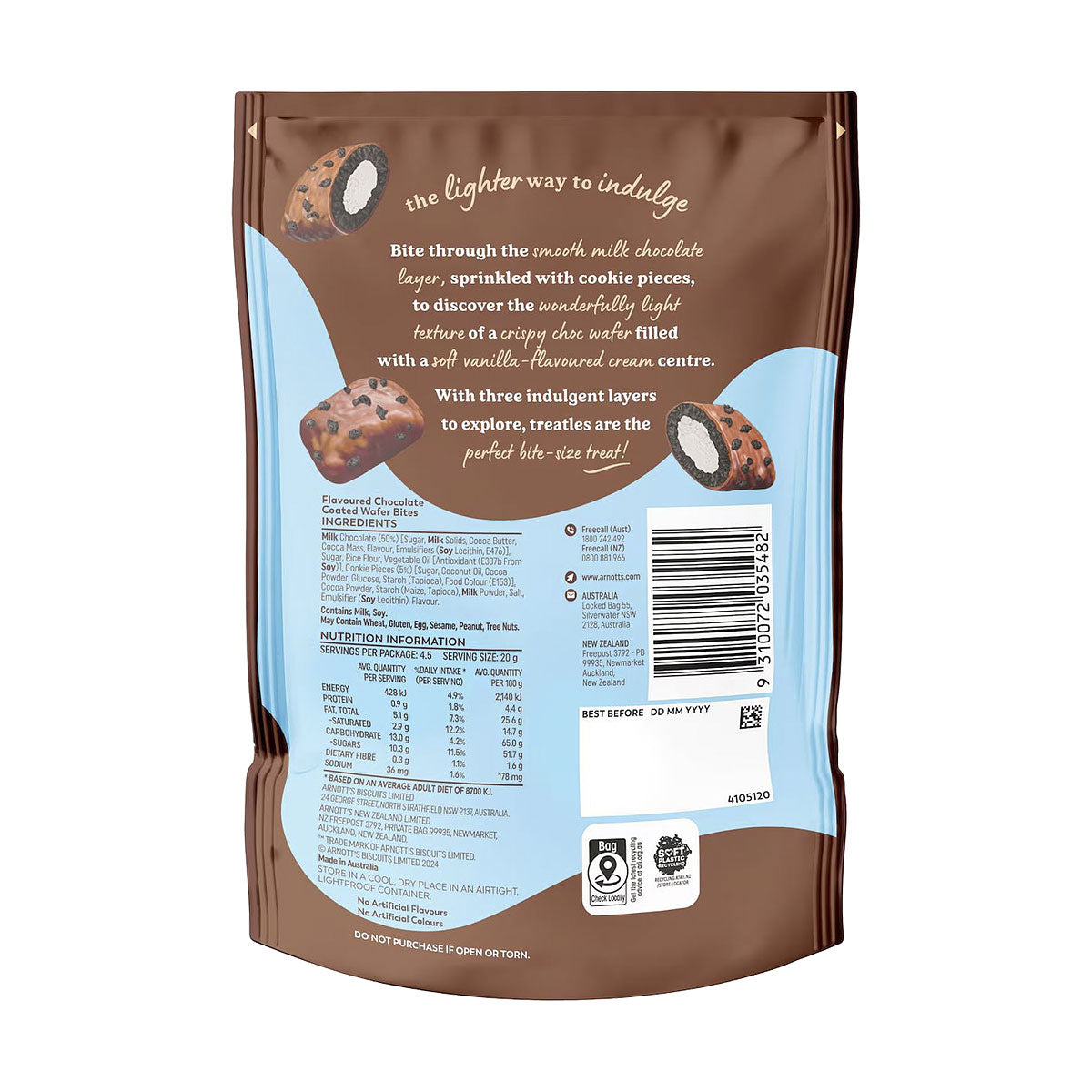 Arnotts Treatles Cookies & Cream 90g