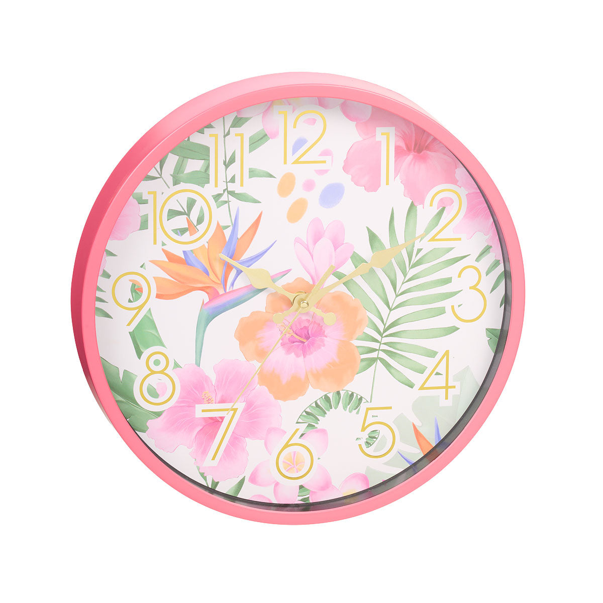 Flamingo Palms Clock 30cm