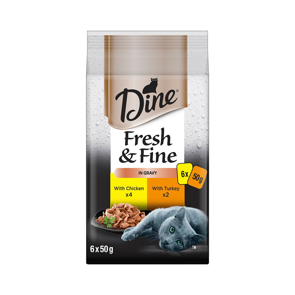Dine Fresh & Fine Gravy Chicken & Turkey 6x50g