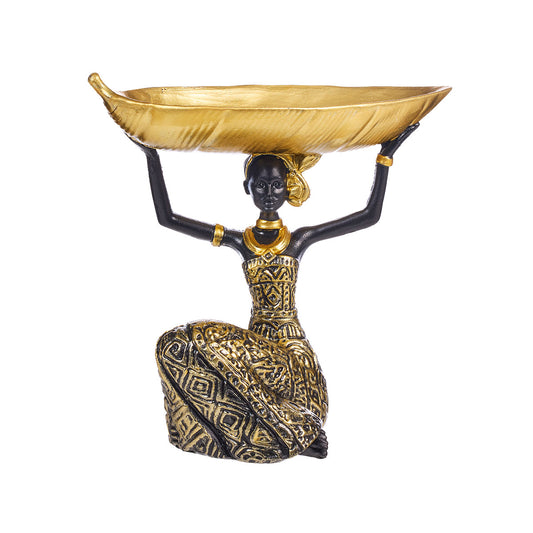 Tabletop Tribal Lady With Dish