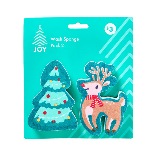 Christmas Wash Sponges 2pk