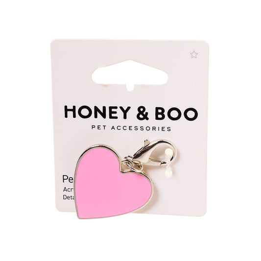 Honey & Boo Pet Tag Pink Enamel