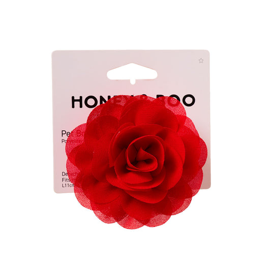 Honey & Boo Pet Bow Red Rose