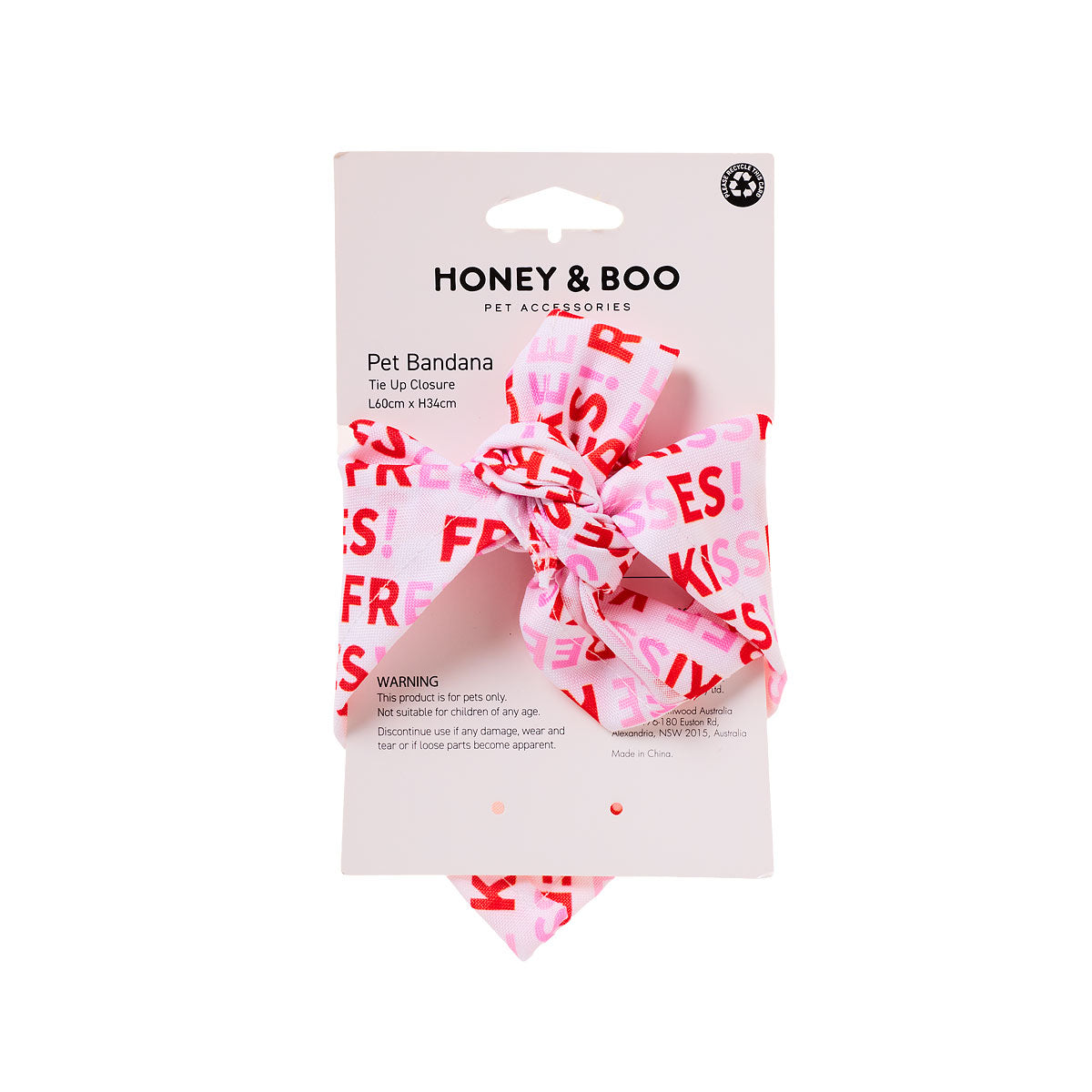 Honey & Boo Bandana Free Kisses