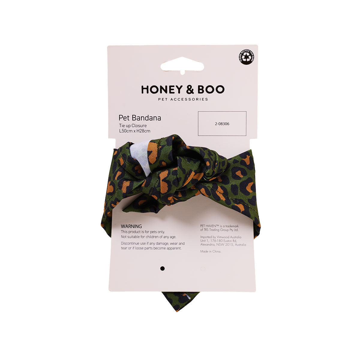 Honey & Boo Bandana Khaki Print
