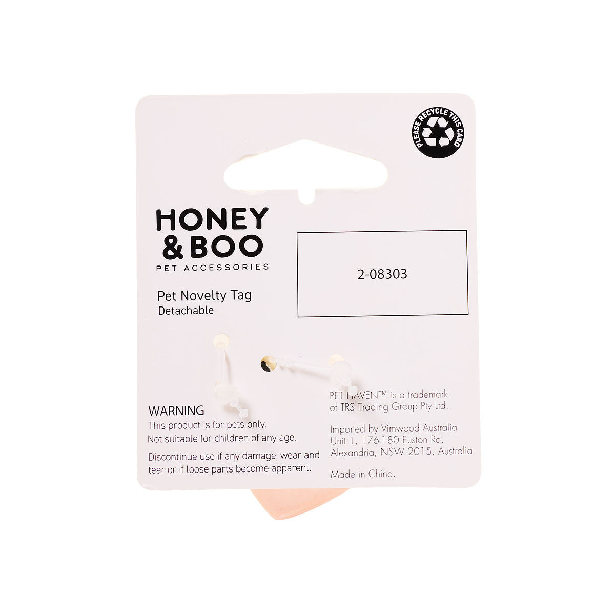 Honey & Boo Pet Tag Flower Pup