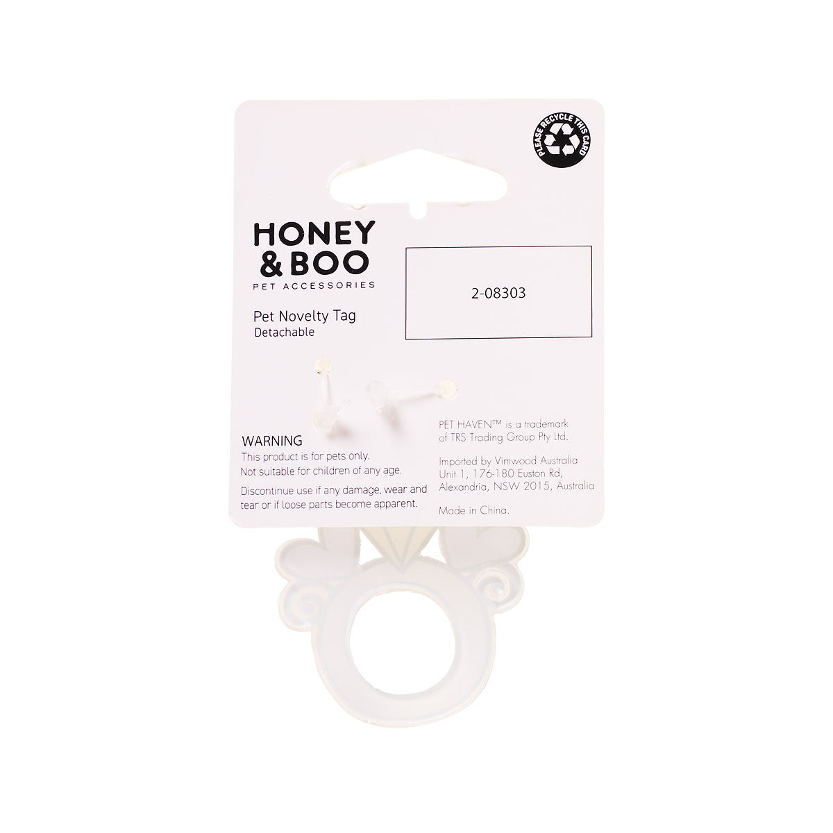 Honey & Boo Pet Tag Diamond Blue