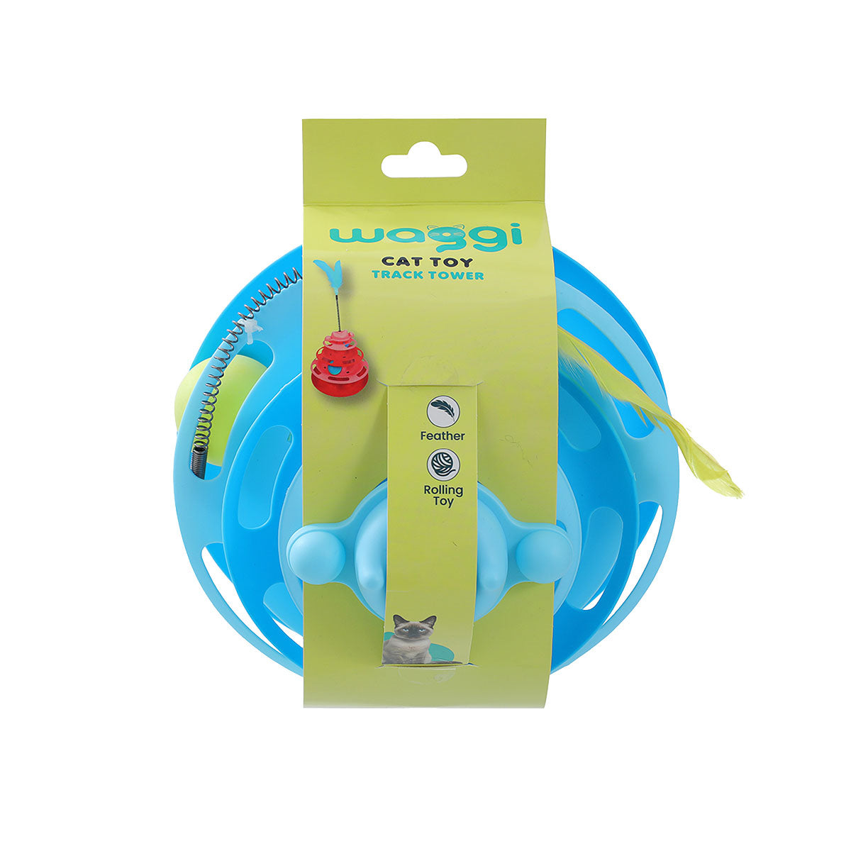 Waggi Cat Track Tower with Feather Assorted