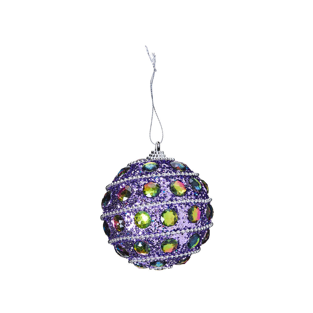 Christmas Gem Ball Ornament 8cm