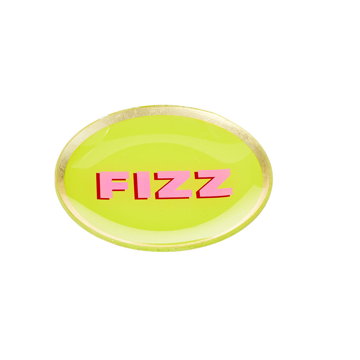 Round Glass Slogan Plate Assorted