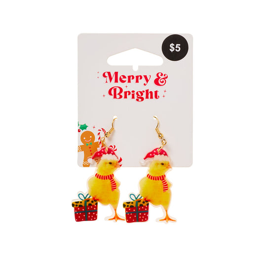 Christmas Earrings Chick