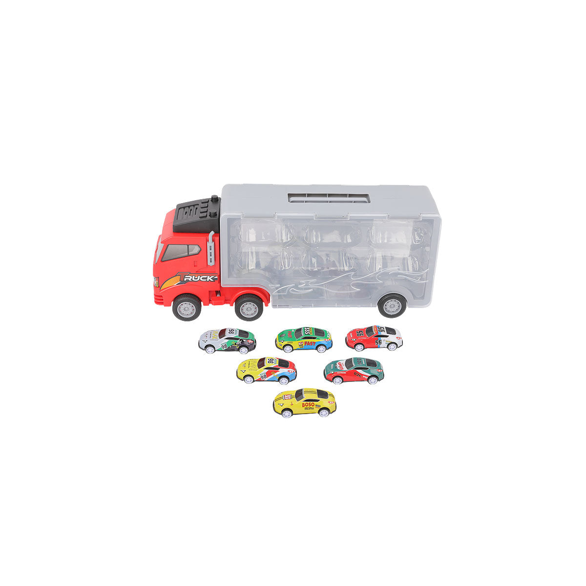 Truck Storage Set With 6 Cars