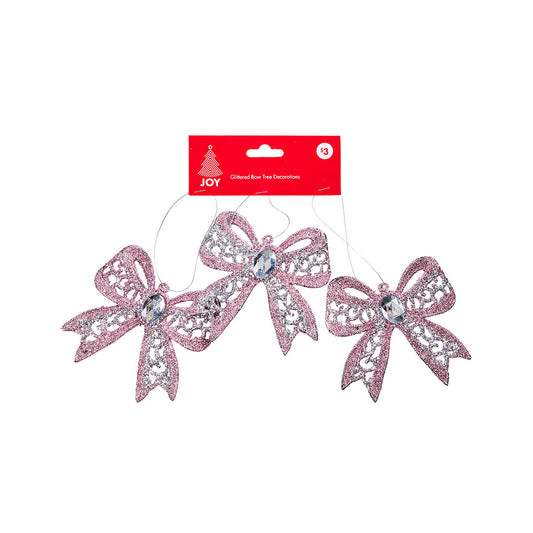Christmas Tree Decoration Glitter 3pk