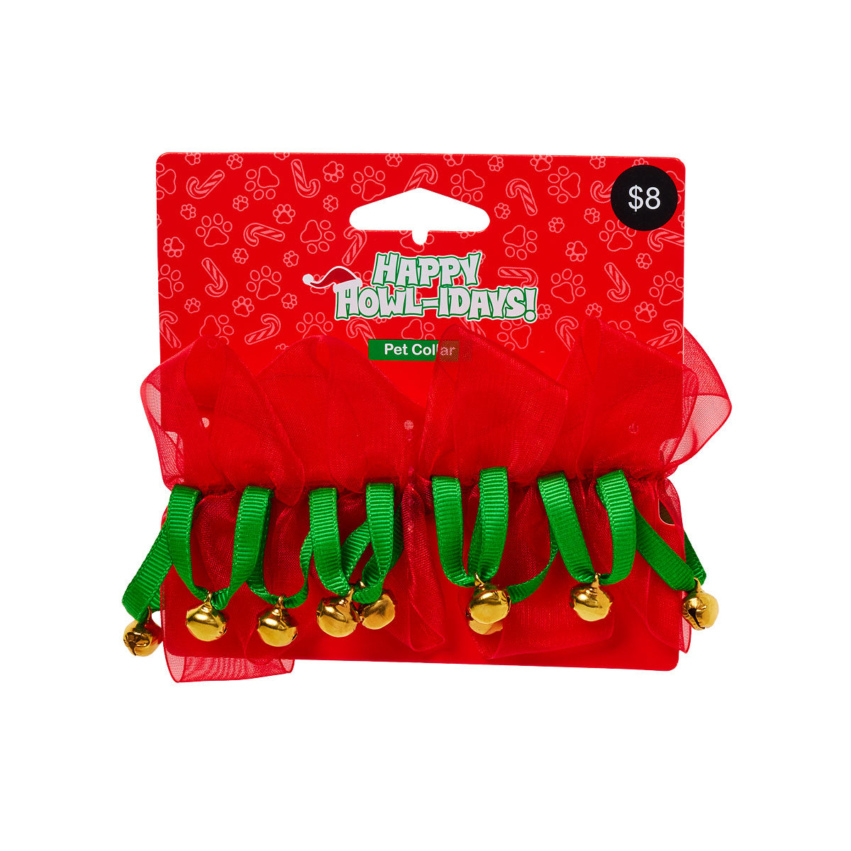 Christmas Pet Novelty Collar Red Tulle