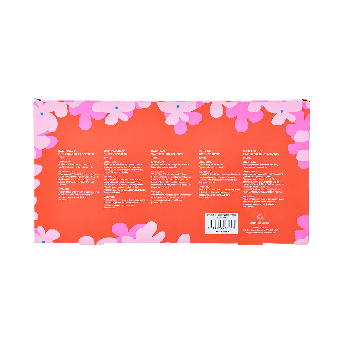 5pc Everything Shower Set