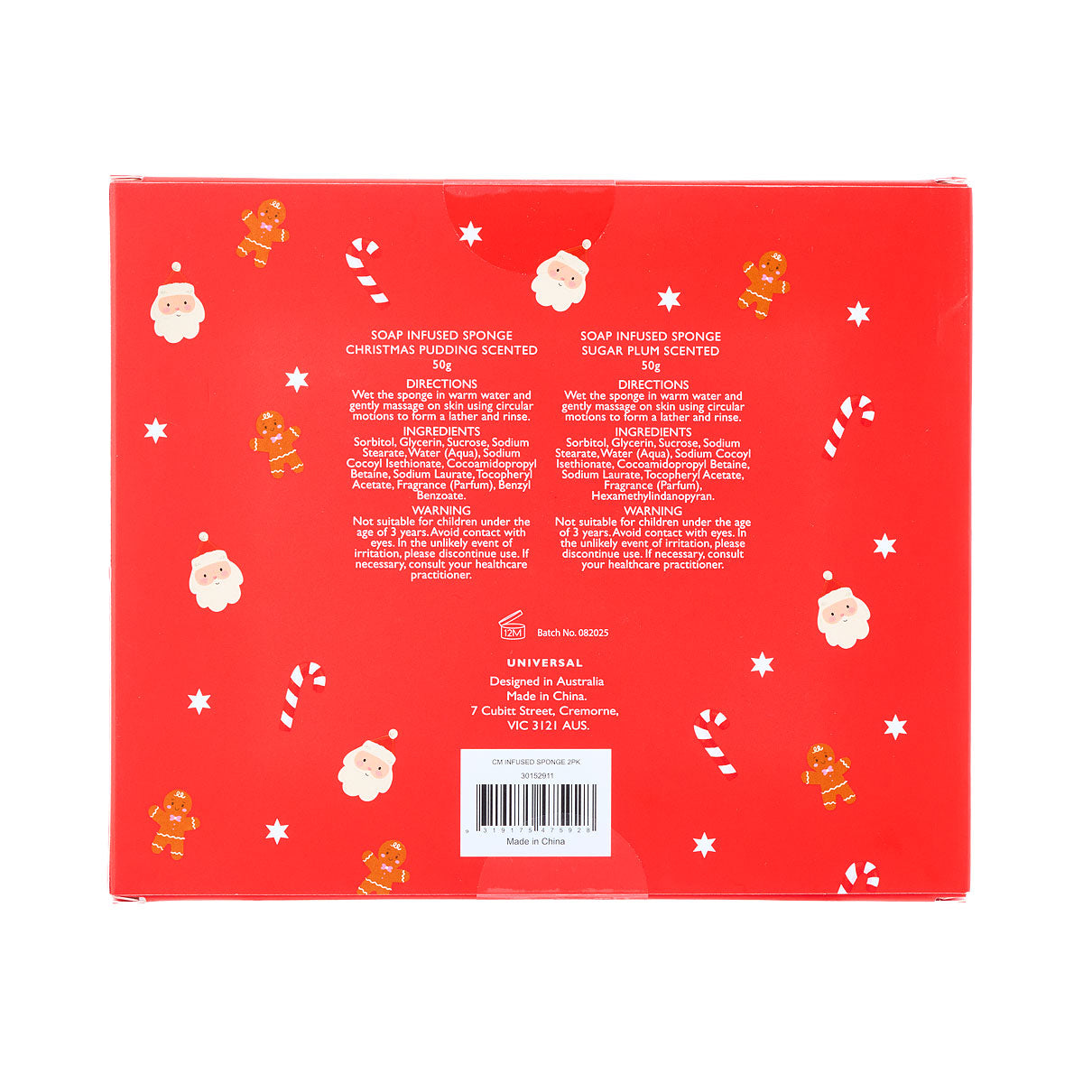 Christmas Infused Sponges 2pk