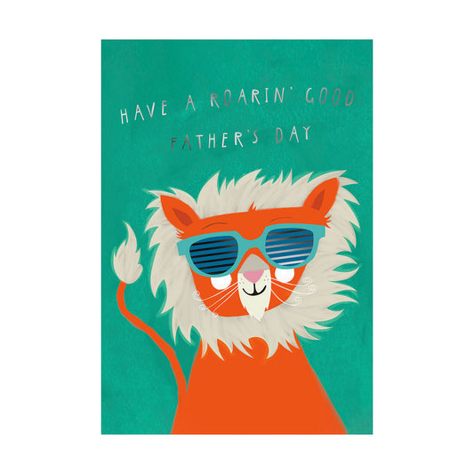 Father's Day Card Open Little Lion